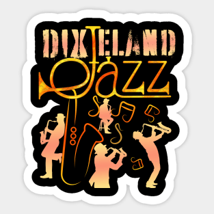 Retro Dixieland Jazz Band Sticker